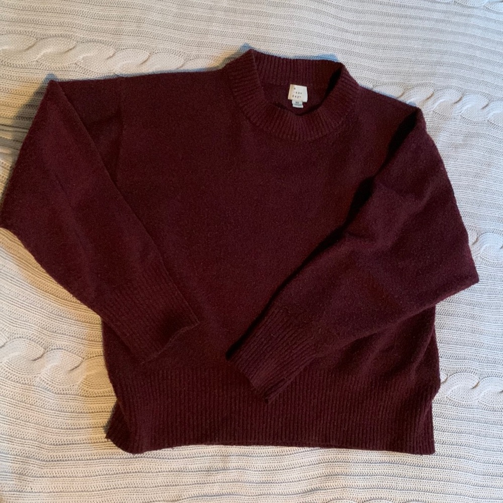 A New Day Cozy Burgundy sweater XS